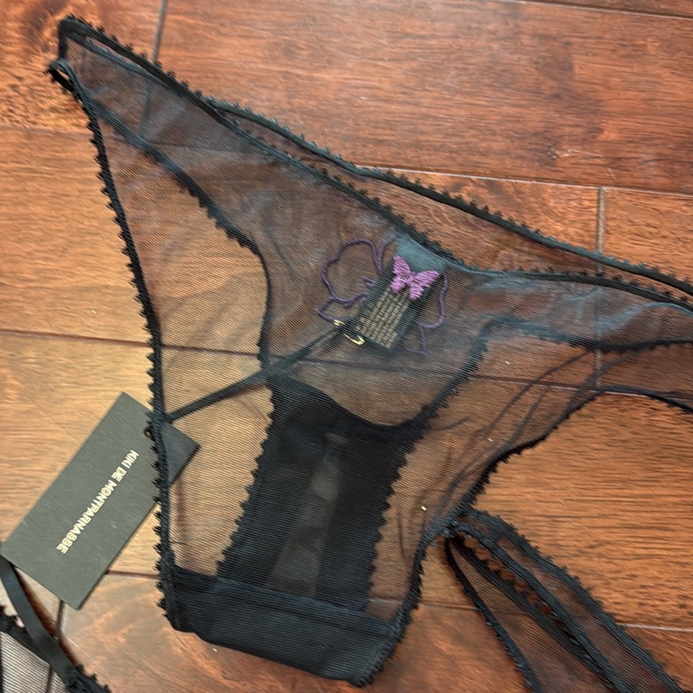 NWT Kiki De Montparnasse Single Black Pantie Brief, Thong or String Thong - Picture 7 of 7